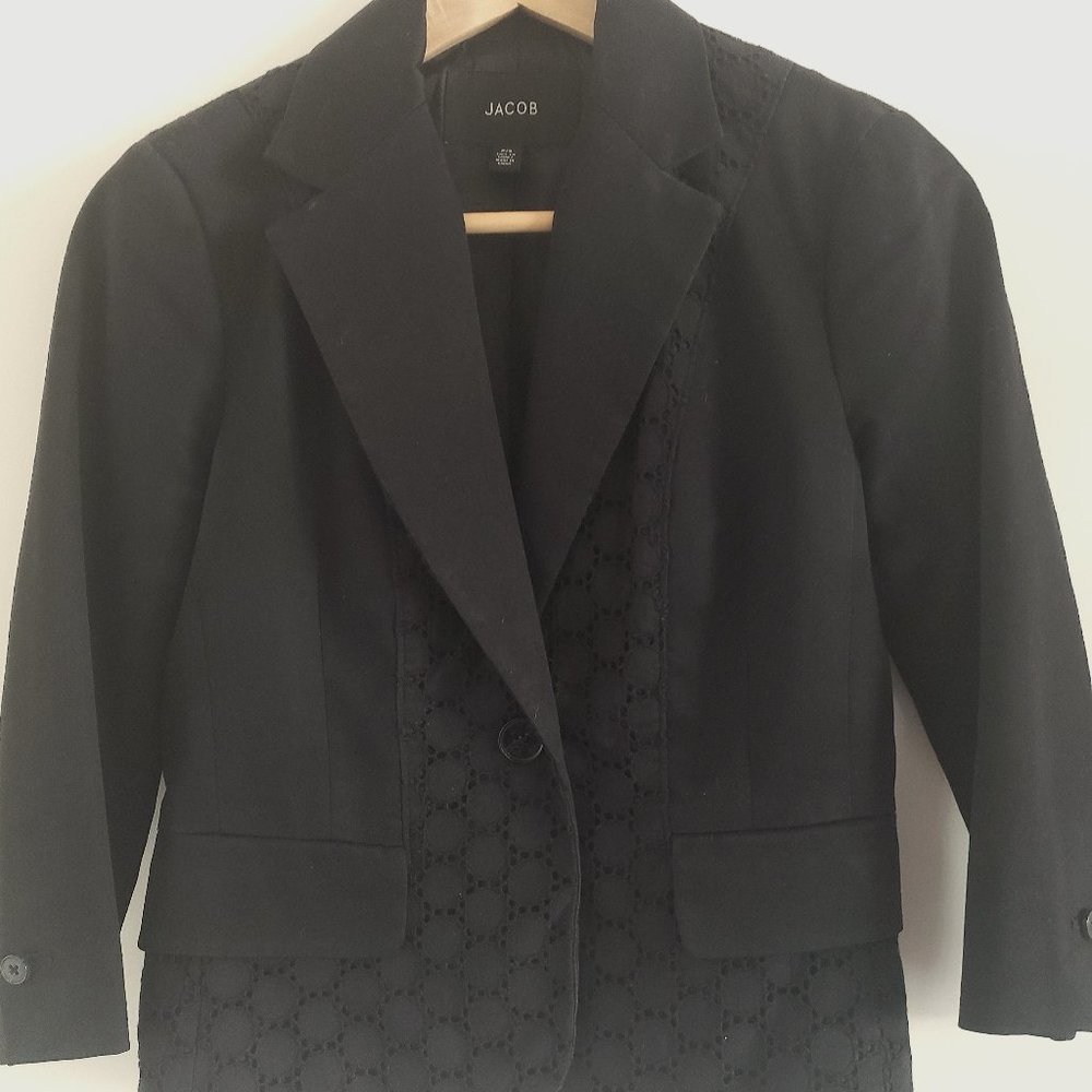 JACOB 3/4 length sleeve Spring/Summer Blazer (S) Blk - Goes with almost anything